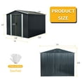 thumbnail image 2 of 8x10 FT Metal Storage Shed with Floor Base, Steel Tool Shed with Lockable Door, Utility and Tool Storage Shed  for Garden, Backyard, Patio, Outside Use, Black, 2 of 8