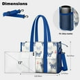 thumbnail image 3 of Teacher Tote Bag,Anchor and Bulldog Dog Teacher Utility Tote Bag,Large Work Tote Bags for Women with Multiple Pockets,Top Zipper Closure,13.8x10.6x6.7 Inch, 3 of 3