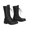 thumbnail image 5 of XY London Womens Meadow Flat Combat Boots, 5 of 5