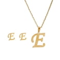 thumbnail image 1 of Fiudx Conjunto de Collar de Moda, Colgante con Letras En Inglés, Elegante Diseño de Aleación de Oro, Regalo para Mujer, Promoción Publicitaria, Inauguración de Casa, Cumpleaños, Pendientes Compactos, 1 of 2
