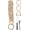Champagne, variant on Scrunchie Keychain Wristlet, Cute Wrist Lanyard with D Ring & Key Rings Elastic Wristlet Gray -