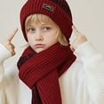 thumbnail image 6 of Bibifish Kids Hat Gloves Scarf Sets 3 Pc Knit Pattern Beanies Hat Gloves And Long Scarf Boys Girls Outdoor Activities Hat Gloves Scarf Sets, 6 of 6