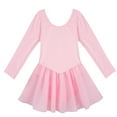 thumbnail image 3 of MSemis Kids Girls Long Sleeve Ballet Leotard with Tutu Skirts Dance Dress Ballerina Outfits, 3 of 7