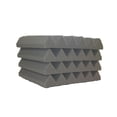 thumbnail image 4 of Bookishbunny 6 Pks 12 x 12 x 2" Acoustic Foam Panels Wall Record Studio Soundproofing Damping Fire Resistant Gray, 4 of 5