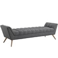 thumbnail image 1 of Hawthorne Collections Fabric Bedroom Bench in Gray, 1 of 6