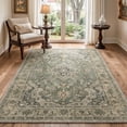 thumbnail image 4 of GENIMO 2'x7' Runner Rug, Machine Washable Non Slip Low Pile Hallway Runner Rug for Kitchen Laundry Room, Vintage Persian Diamond, Dusty Sage, 4 of 5