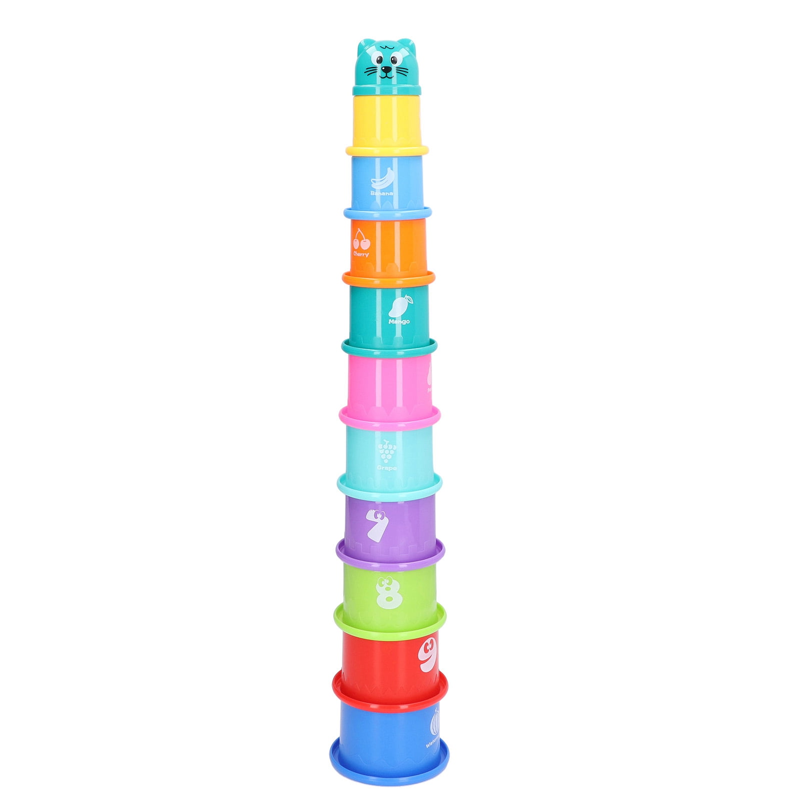 MOONTOY Stacking Cups Baby Toys 6 10 12 18 Months, Montessori Toys for 1  Year Old Toddler Learning Toys with Numbers Shapes Patterns, Baby Bath Toys