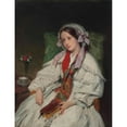 thumbnail image 2 of John Bostock 19x24 Black Ornate Framed Double Matted Museum Art Print Titled: The Convalescent, 2 of 5