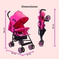 thumbnail image 5 of Carriola de Bastón Reclinable Starkids Andrómeda Rosa Rayada, 5 of 5