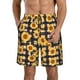 thumbnail image 1 of Balery Vintage Black White Plaid Sunflowe Traje de Baño Estilo Hawaiano para Hombre, Shorts de Secado Rápido con Bolsillos-Medium, 1 of 6