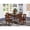 Mahogany, variant on East West Furniture Monza 5-piece Wood Dining Set with X-Back Chairs in White