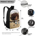thumbnail image 5 of HUIACONG Soccer Girl Kids Backpack for Primary School Students Large Capacity Breathable Adjustable Straps Water Resistant for Boys Girls 6‑18 Daily Travel, 5 of 6