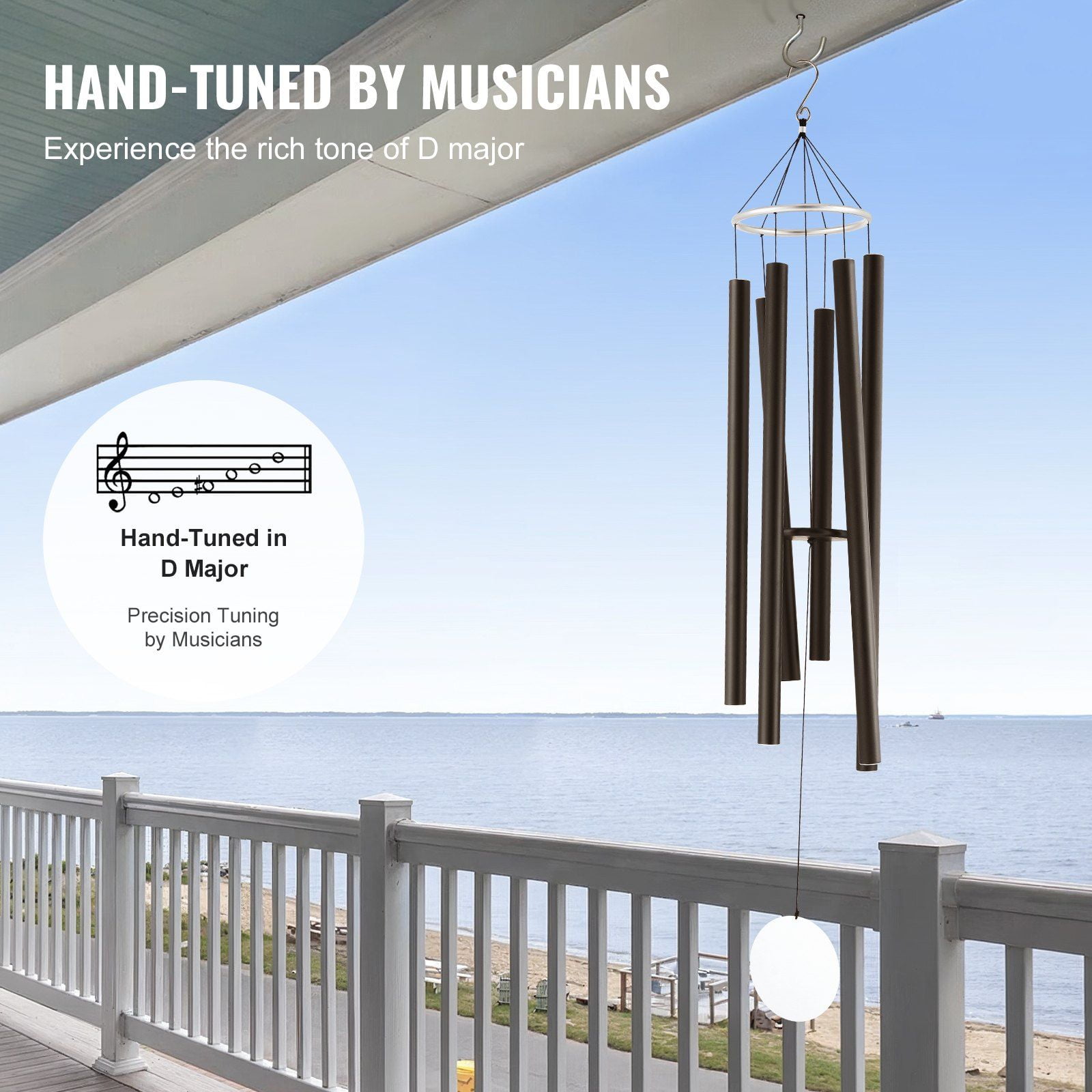 Heavy-Duty 66-Inch Deep Tone Wind Chimes – Outdoor Aluminum Memorial Wind Chime