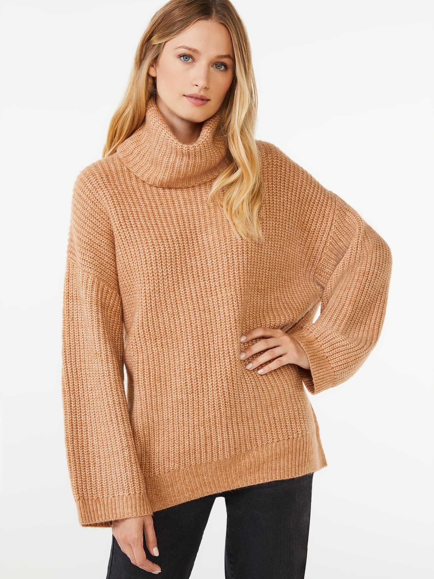 Cozy Tunic Turtleneck Sweater - Walmart 