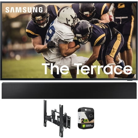 Samsung QN65LST7TA 65" The Terrace QLED 4K UHD HDR Smart TV Bundle with Samsung LST70T 3.0ch The Terrace Soundbar, Indoor/Outdoor Wall Mount and Premium 2 Year Extended Warranty