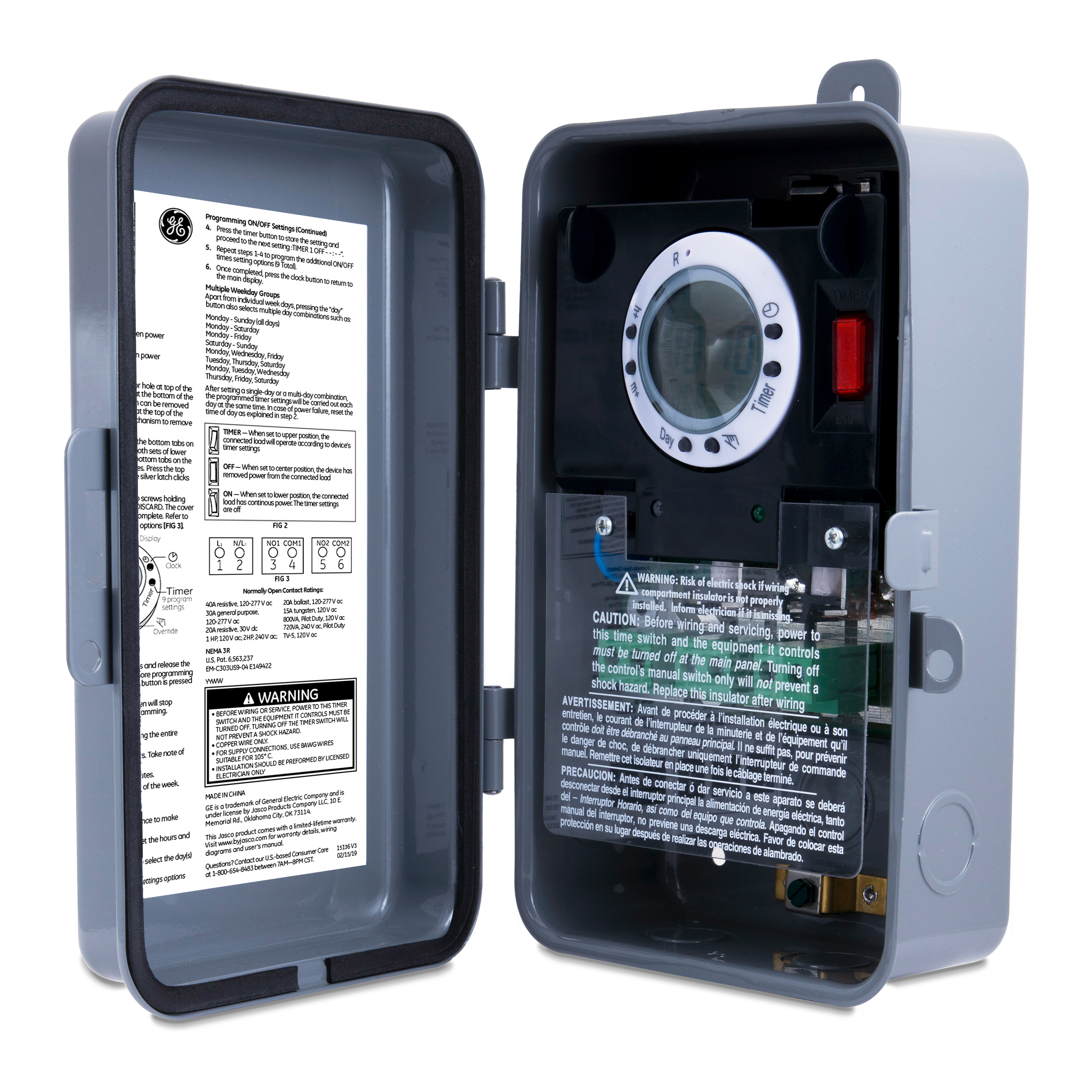 GE Heavy Duty 7 Day Digital Box Timer Switch 46537 Walmart