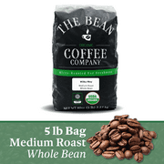 The Bean Coffee Company Organic Milky Way, Medium Roast, Whole Bean, 5-Pound Bag