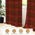 thumbnail image 5 of Tchckioa Retro Red Grid Blackout Curtains,52x96 Inch Grommet Window Drapes for Apartment,2 Panels, 5 of 7