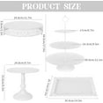 thumbnail image 2 of 8 Pcs Cake Stand White Metal Dessert Table Display Set, 3-Tier Cupcake Stand, Cake Display Tower and Cookie Tray Rack Serving Tray for Birthday Party, Weddings, Baby Shower (White), 2 of 14