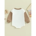thumbnail image 4 of Bagilaanoe Newborn Baby Boy Oversized Romper Sweatshirt Long Sleeve Bodysuits Letter Print Pullover 3M 6M 12M 18M Infant Casual Tee Tops, 4 of 9