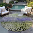 thumbnail image 6 of Addison Rugs Chantille Indoor/Outdoor Transitional Circles Green Washable Round Rug, 8' x 8', 6 of 6