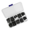 thumbnail image 4 of Rondelle Circlip E, Rondelle de Retenue Circlip E Type Robuste 580 Pcs avec Boîte de Rangement pour Cylindres Noir, Argent, 4 of 7