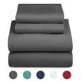 thumbnail image 2 of HOMES PERCEPTION 3-Piece Microfiber Twin Bed Sheets - Breathable, 16" Extra Deep Pocket, Wrinkle Free - Gray, 2 of 8