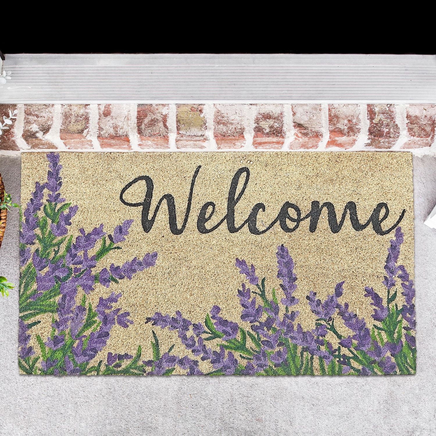IH Casa Decor Natural Fibers Door Mat Lavender Welcome