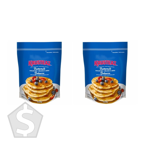 Krusteaz Buttermilk Complete Pancake and Waffle Mix, 4.53 kg (Pack of 2), 9.06 kg Total