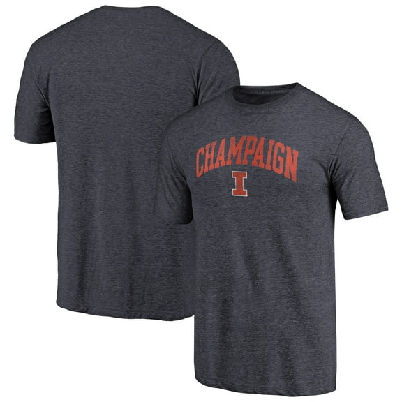 Men's Navy Illinois Fighting Illini Arched City Tri-Blend T-Shirt
