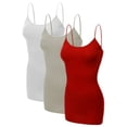 thumbnail image 1 of Emmalise Débardeur Basique Grande Taille pour Femmes combo Valeur - 3Pk - Avoine Blanche Rouge 2TG, 1 of 1
