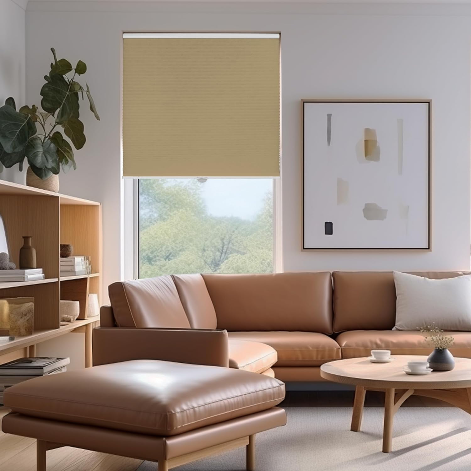 Chicology Sand Cordless Light Filtering Cellular Shades 43.25 in. W x 72 in. L