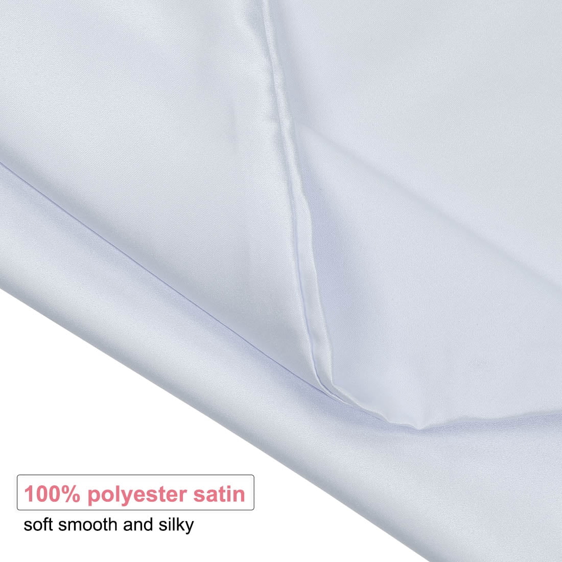 Unique Bargains Set of 4 Silky Satin Pillowcases Pillow Cover Silver Standard
