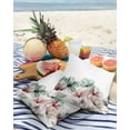 thumbnail image 3 of Pack of 2 Outdoor Pillow Covers, Green Watercolor Flower Texture Printing Waterproof Square Throw Pillowcase Cushion Decorative Pillow Covers for Couch Patio Tent, 26x26 in, 3 of 6