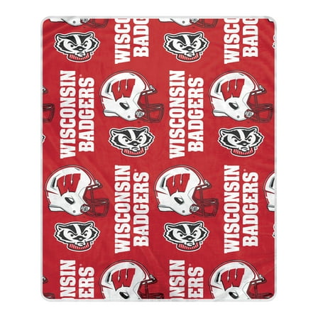 Pegasus Wisconsin Badgers 50" x 60" Homefield Stacked Logos Ultra Soft Blanket