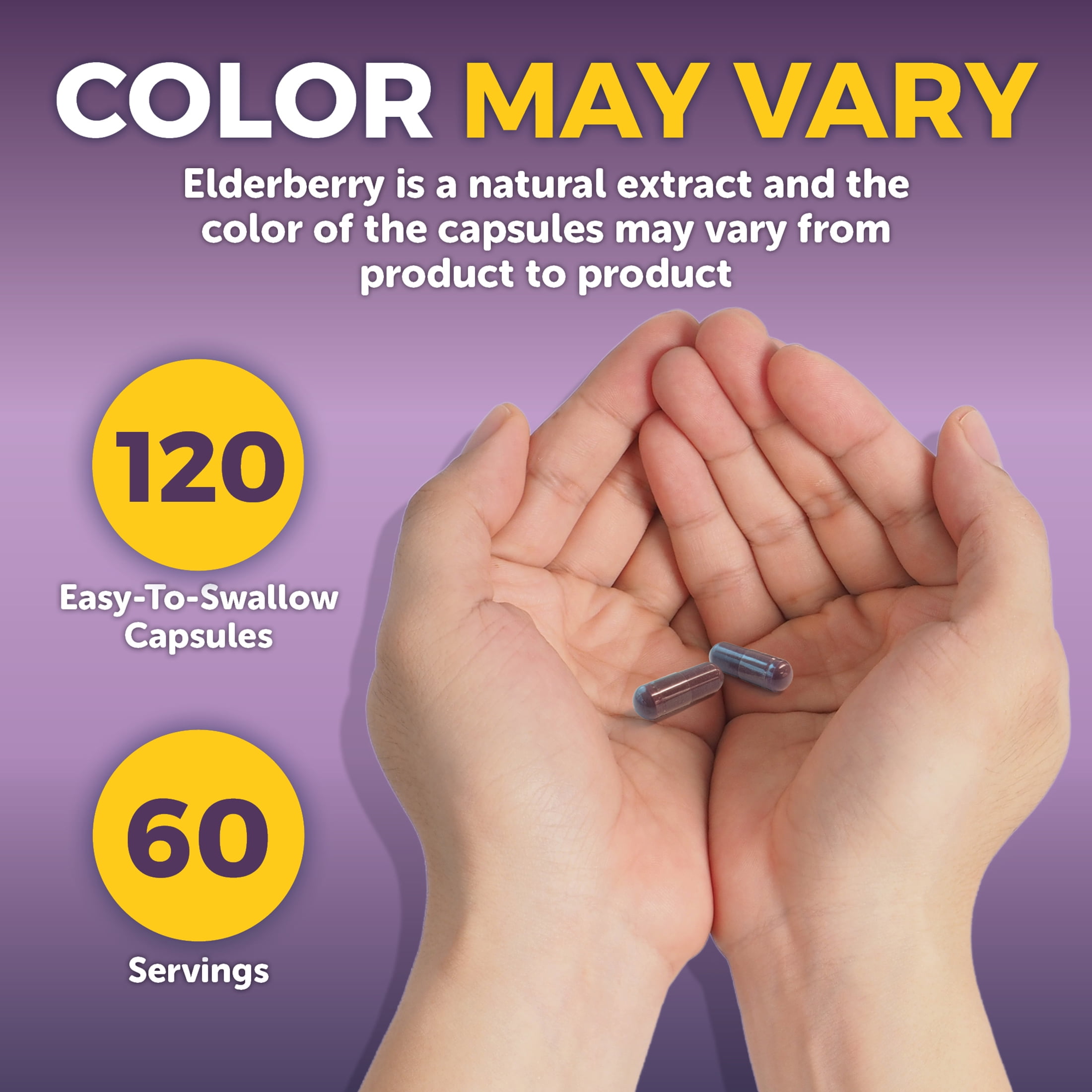 Viva Naturals Elderberry, Vitamin C + Zinc, 120 Capules