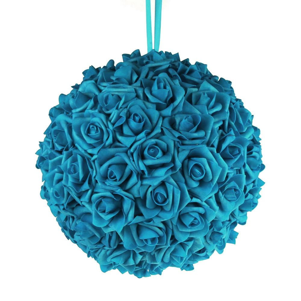 Soft Touch Flower Kissing Balls Wedding Centerpiece, 12inch