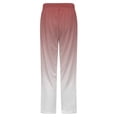 thumbnail image 6 of Aesthetic Brown Red And White Gradient Winter Female Pants Flannel High Waist Women Pants Lady Warm Straight Leg Plush Trousers, 6 of 7
