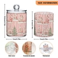 thumbnail image 5 of Yayeee 2 Pack Qtip Holder Bathroom Cotton Swab Canister with Lid Clear Dispenser Set, Light Green Christmas Houses, 5 of 6