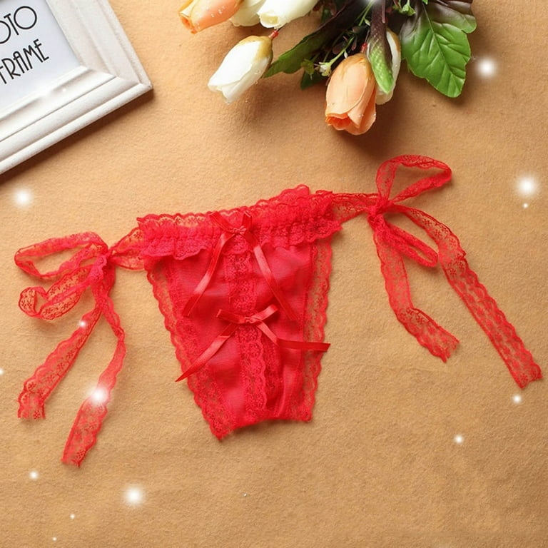 Pimfylm G String Thongs For Women Period Underwear  Menstrual Postpartum  Panties Red One Size 