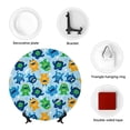 thumbnail image 4 of Honeii Cartoon Monster Print Elegant Bone China Decorative Plate, Porcelain Plate,Art Crafts,Ceramic Ornaments for Home Office Wall Decor-7in, 4 of 6