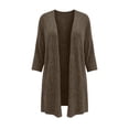 thumbnail image 3 of cocolona Cardigan Sweaters for Women 3/4 Sleeve Open Front Lightweight Tunic Cardigan Casual Loose Fall Tops, 3 of 6