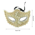 thumbnail image 2 of Unique Bargains 1 Pc Pointed Head Dragon-Design Half Face Party Mask for Masquerade Party Gold Tone, 2 of 5