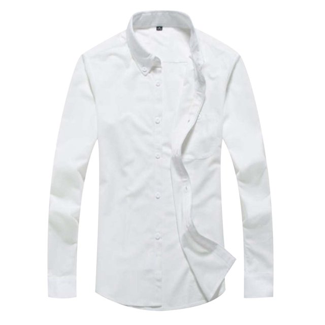 Mens Shirts Button Down Autumn Long Sleeve Solid Color Lapel Holiday Khaki Fall Clothes for Men size XXXL