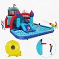 thumbnail image 6 of Funcid Inflatable Pool Water Slides, Bounce House Water Park Combo with Double Slides, Jumping Castle with Air Blower for Kids Backyard Outdoor, 6 of 6