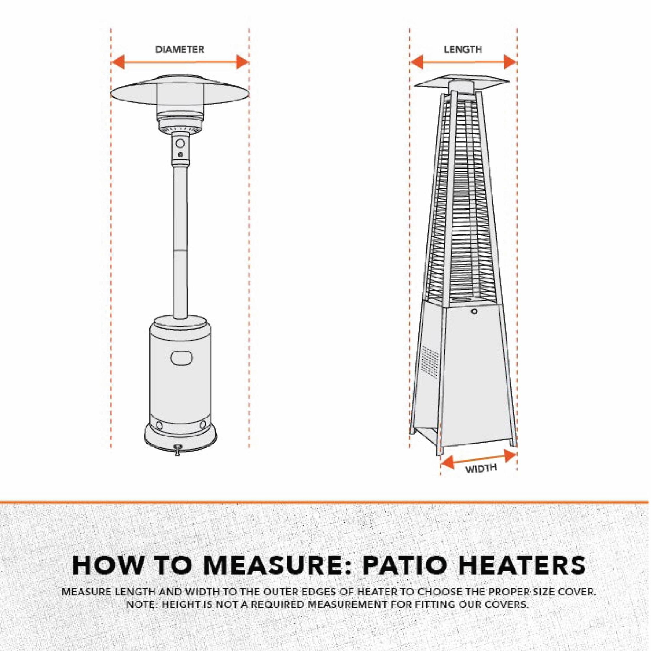 Modern Leisure Monterey Stand-Up Patio Heater Cover, 32" Dia x 18.5" Dia x 95"H, Beige