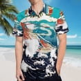 thumbnail image 5 of High Quality Hawaiian Shirts for Men Short Sleeve Aloha Beach Shirt Floral Summer Casual Button Down Shirts Blouses CHR8DO, 5 of 7