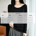 thumbnail image 3 of Xinoom Women Scoop Neck Ribbed Knit Top, Long Sleeve Slim Fit Sweater, Stretchy Form Fitting Knit Shirt for Casual Dating Black,L, 3 of 6