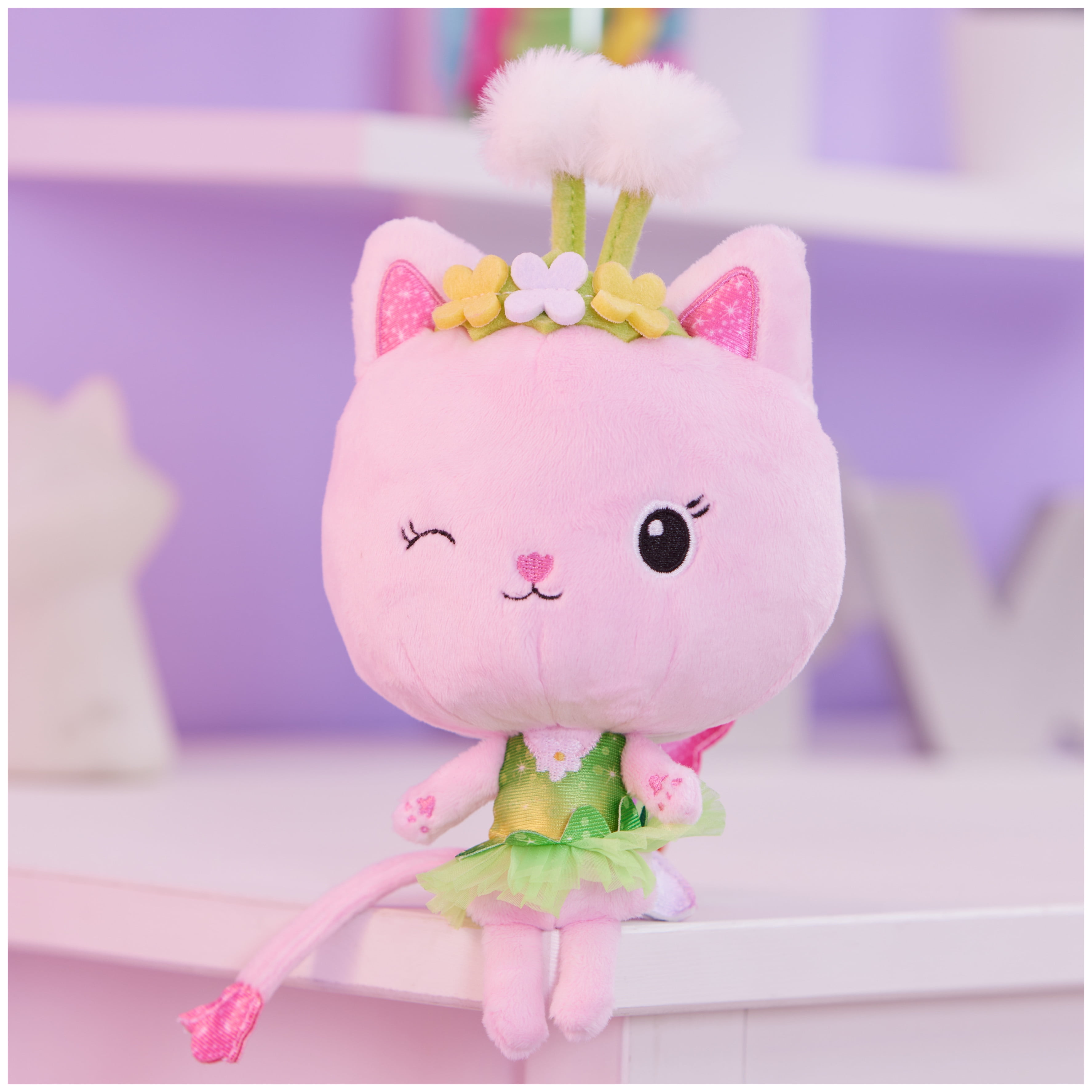 Gabby's Dollhouse - Peluche Purr-ific de Kitty Fairy de La casa de muñecas  de Gabby, 7 pulgadas, juguetes para niños a partir de 3 años