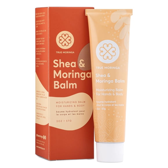 Bálsamo True Moringa Karité y Moringa | Reparación de cicatrices y estrías | Crema Hidratante Intensiva Piel Seca para Manos y Cuerpo | Para pieles ásperas, secas y sensibles, sin perfume, sin fraganc